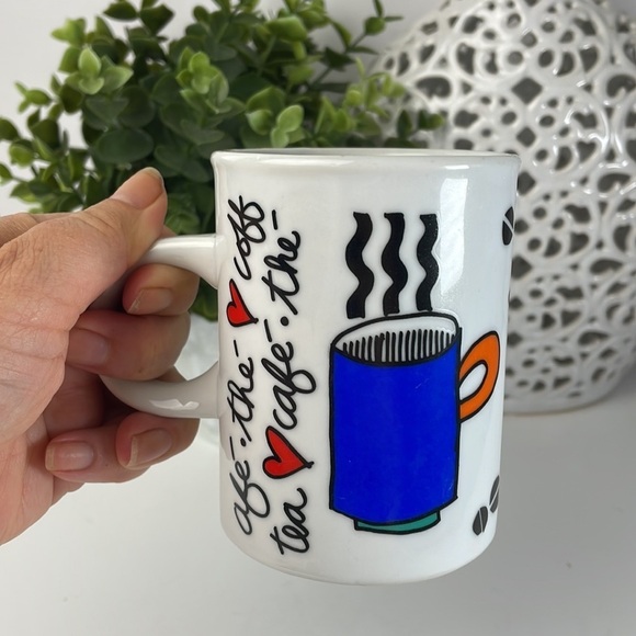 Danesco Mug Coffee Tea Vintage Bright Colours - Picture 7 of 10